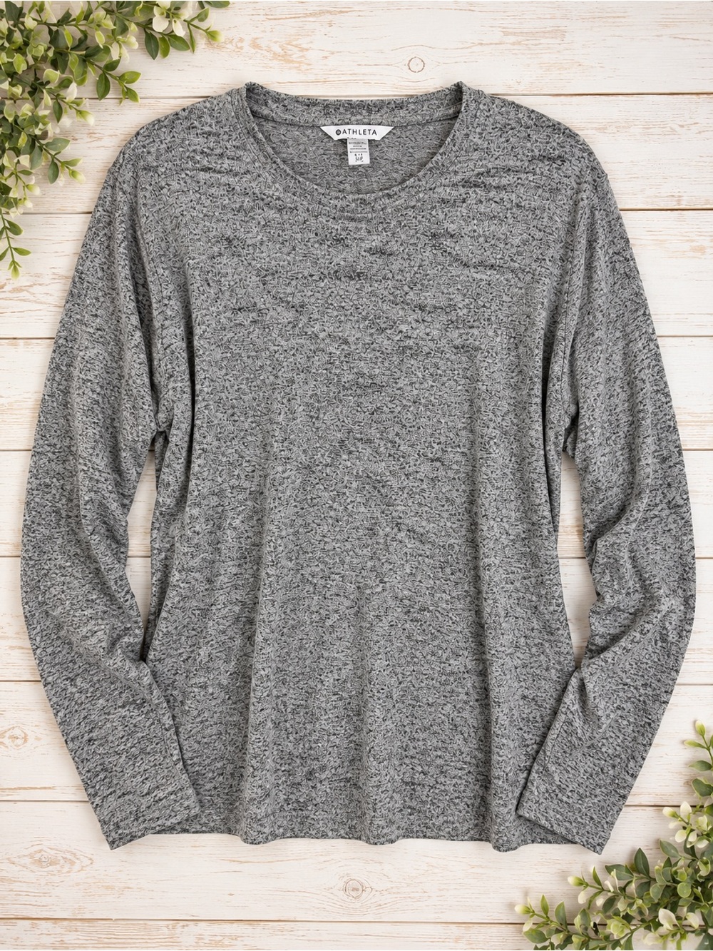 Athleta Mindful Pullover Gray Heather Long Sleeve